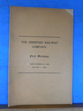 Hereford Railway Company First Mortgage Dated October 24, 1890, Due May 1 1930