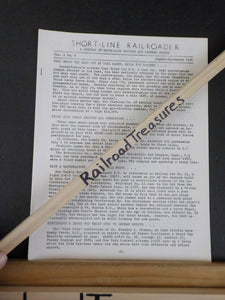 Short-Line Railroader #4 1954 August September Bath & Hammondsport H&BT