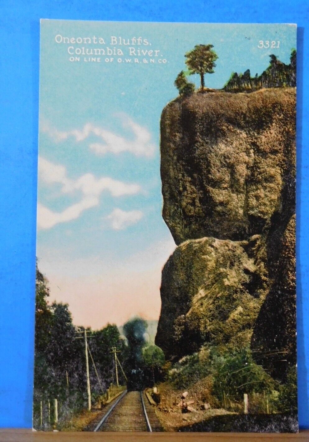 Postcard Oneonta Bluffs Columbia River On Line of O.W.R. & N. Co.