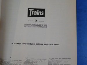 Trains Magazine Bound Volume 35 Nov 1974 - Oct 1975