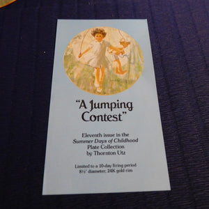 Summer Days of Childhood A Jumping Contest by Thornton Utz