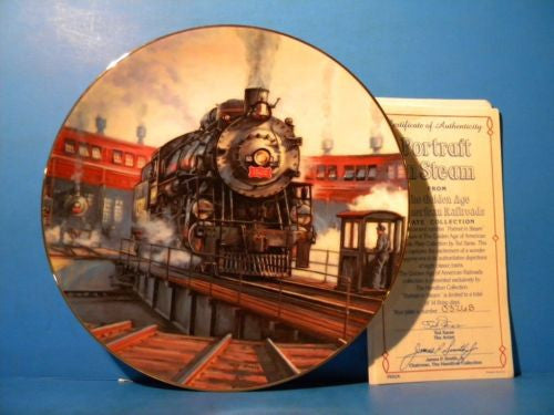 Golden Age of American Railroads Plate Collection Portrait in Steam #0326B