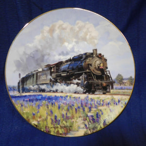 Romance of the Rails Plate Collection Blue Bonnet by David Tutwiler