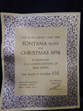 Fontana Christmas Plate 1972 #632