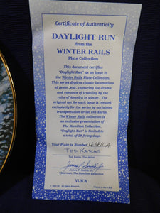 Winter Rails Plate Collection Daylight Run by Ted Xaras The Hamilton Collection
