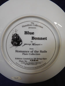 Romance of the Rails Plate Collection Blue Bonnet by David Tutwiler