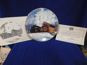 American Steam Winter on the Boston & Maine by Ted Xaras SIGNED