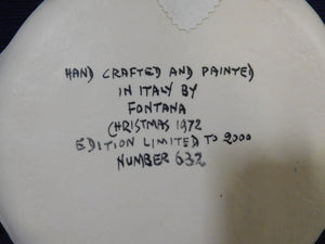 Fontana Christmas Plate 1972 #632