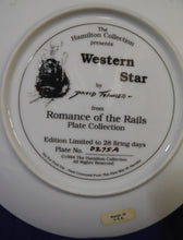 Romance of the Rails Plate Collection Western Star by David Tutwiler The Hamilton Collection