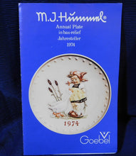 Hummel Annual Plate 1974 Girl with Geese