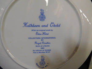 Kathleen and Child by Edna Hibel Collectors International Royal Doulton